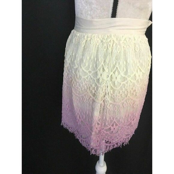 Do & Be Womens Purple Ivory Fit Flare Mini Skirt - Picture 5 of 7